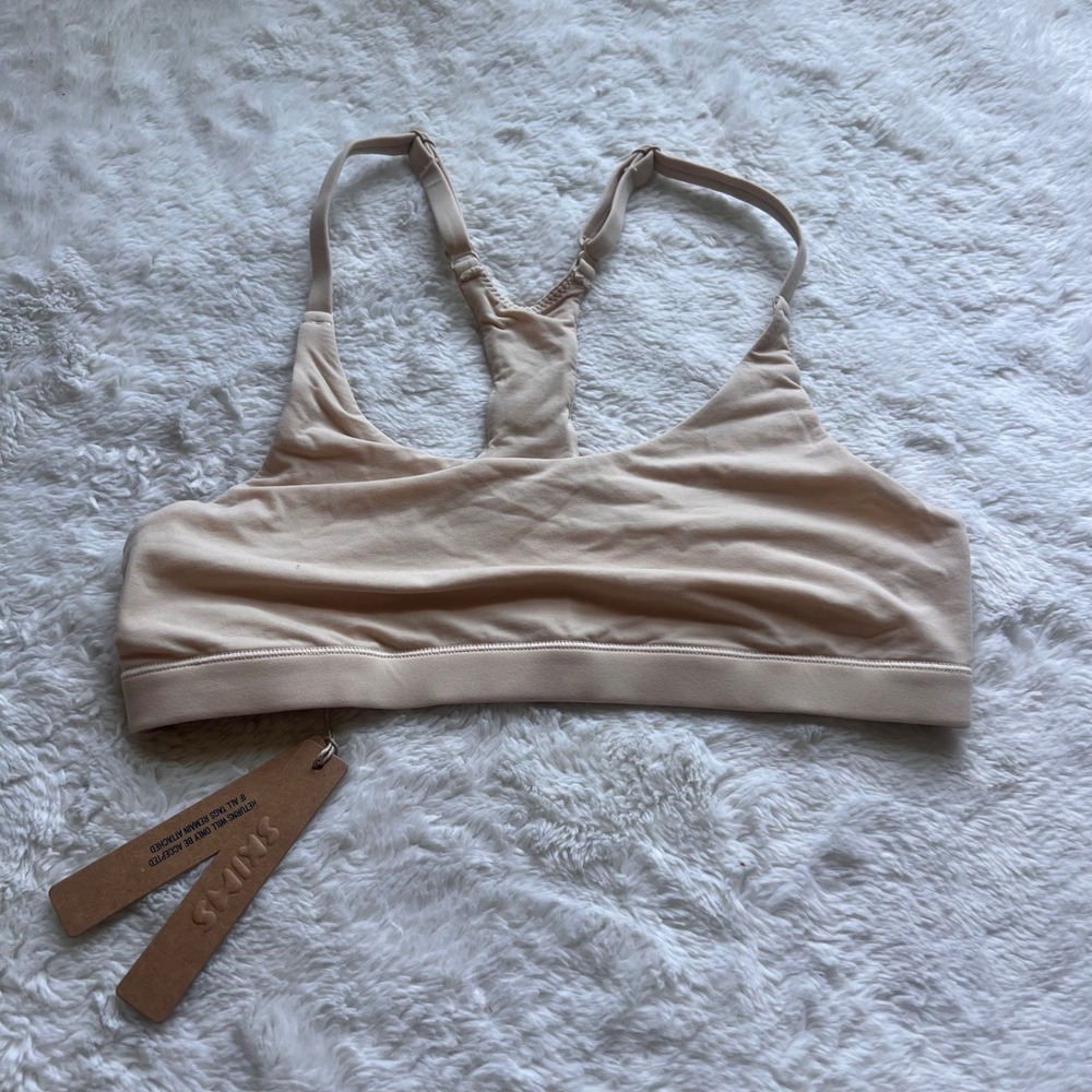 Skims Fits Everybody Racerback Bralette Sand BR-SCP-9181 Women's Size Small NWT